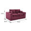 Ensemble de causeuse modulaire en velours côtelé, canapé modulaire sans assemblage avec housse amovible-1248909142