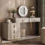 Coiffeuse avec miroir lumineux, 5 tiroirs, 1 chaise