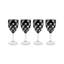 Black Check Acrylic Wine Goblets-123305767