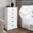 White 5-drawer Dresser Chest, Farmhouse Style Wooden Drawer Storage Cabinet With Vintage Black Metal Handles