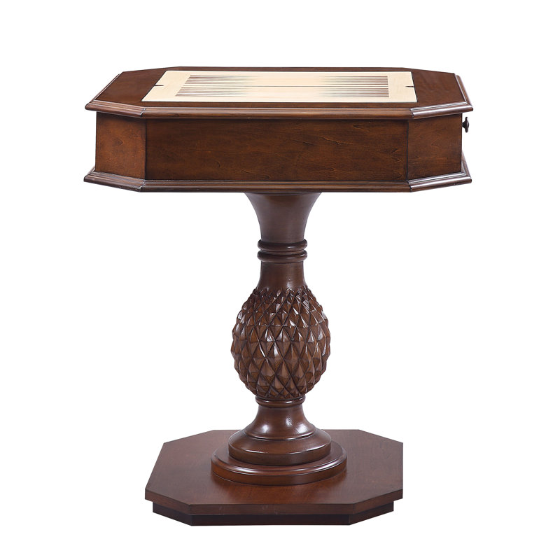 Bromia Cherry Game Table with Pedestal Base