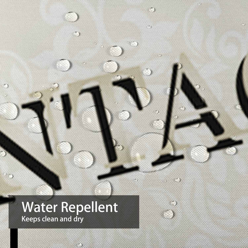 Rideau de douche imperméable à motif floral damassé rétro avec 12 crochets, L 72 po x l 72 po