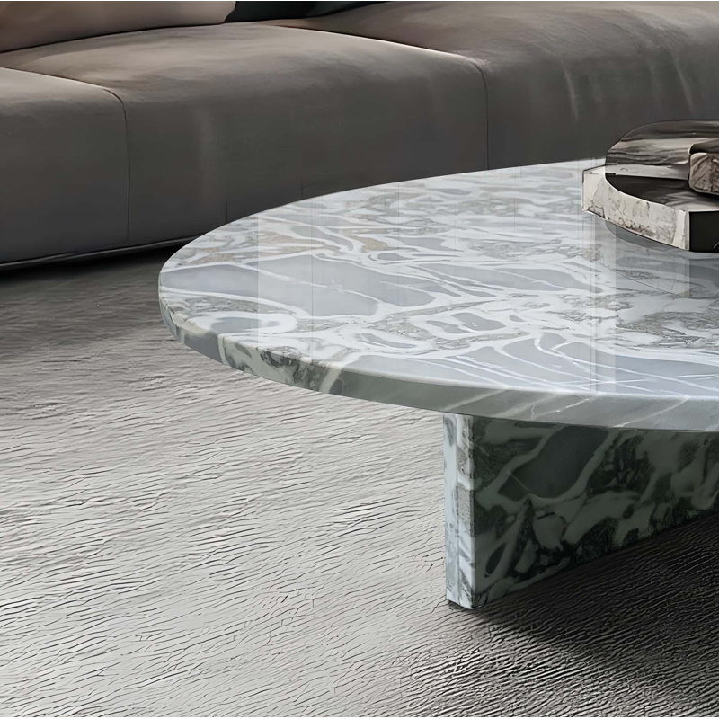 Table basse en marbre naturel exquis pour le salon, rehaussant l'élégance intérieure