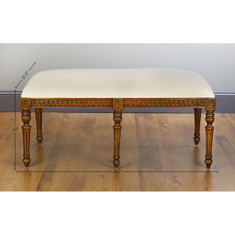 Upholstered Bench, Walnut
