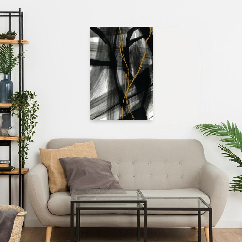 Réflexion 1, art contemporain abstrait, H 24 po x l 16 po