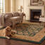 Tapis Denholm traditionnel persan audacieux, de couleur or, vert, crème, ivoire, lavable en machine, antidérapant, à poils courts, pour l'intérieur et l'extérieur, adapté aux animaux domestiques, idéal pour le salon, la chambre, la salle à manger, l'entrée, le couloir ou le bureau.-555840071