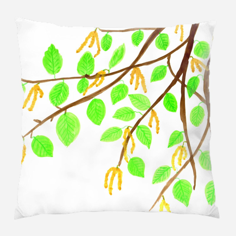 Coussin bouleau Burgett, Intérieur , Microsuède