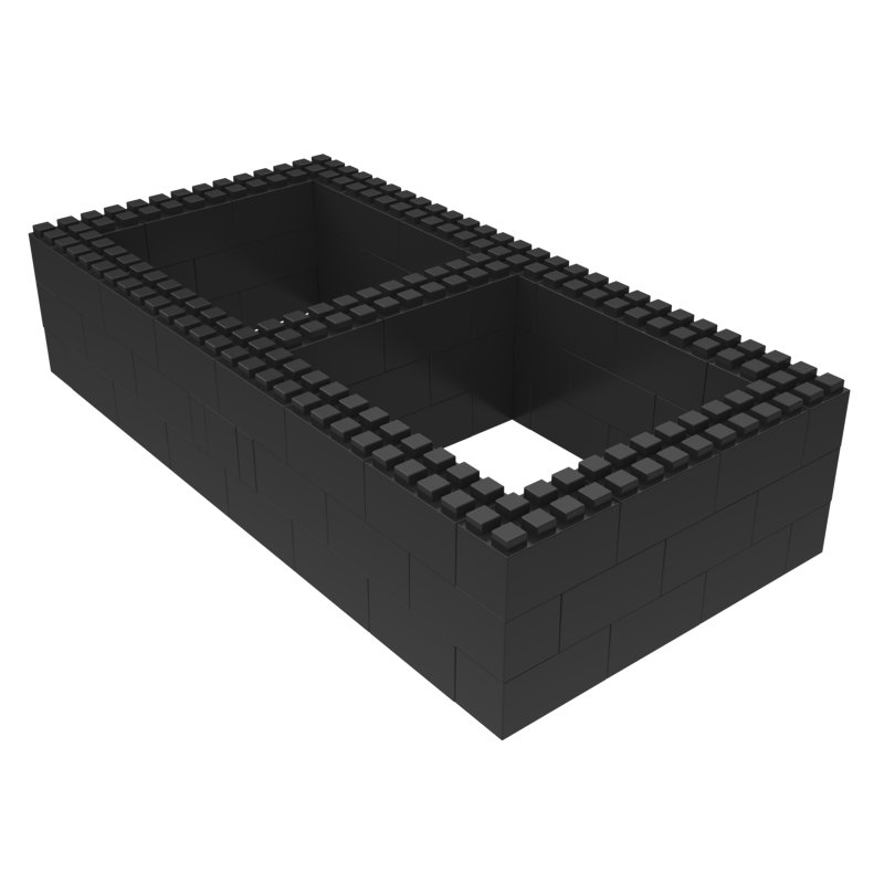 Ensemble de lit EverBlock, Noir, Simple