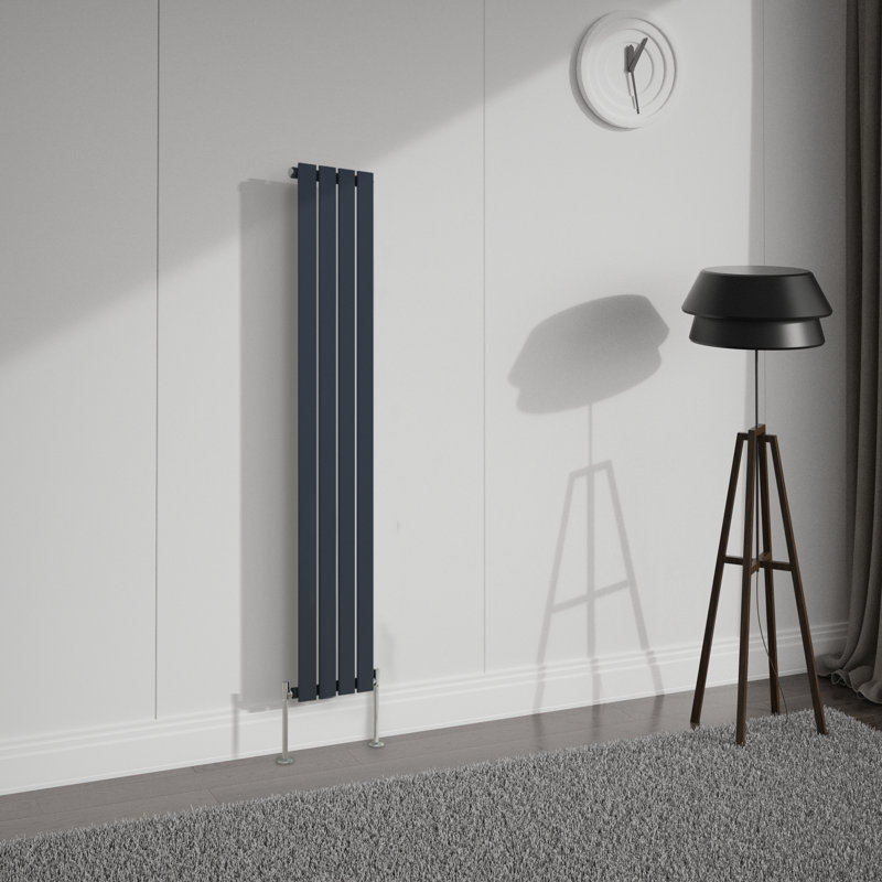 Shonnard Vertical Single Flat Panel Radiator, 160cm H x 27.2cm W, Anthracite