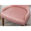 Chaise en velours rose avec revêtement en mousse, dossier et pieds en bois d'hévéa noir-773200296