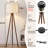 60.6 in. Modern Nordic Tripod Floor Lamp with Walnut Wood Base and Linen Lampshade for Living Room and Bedroom-106429842