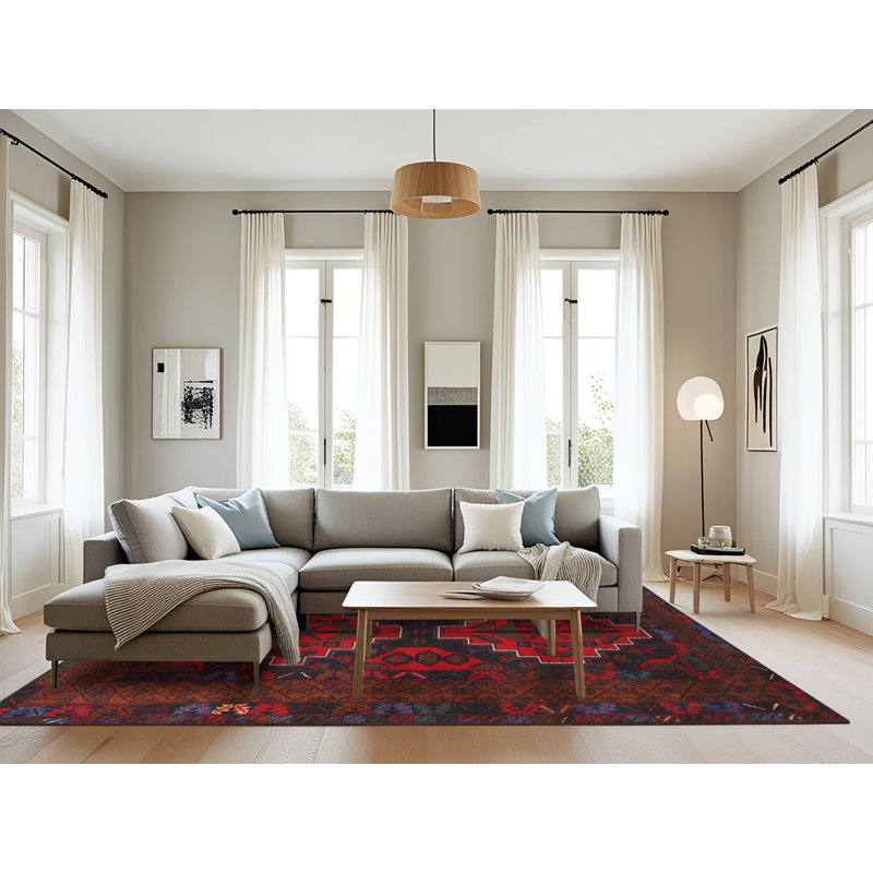 Tapis oriental rouge / bleu, Rectangle 8 pi x 12 pi