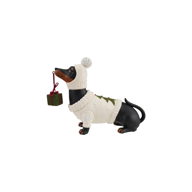 Boîte à souvenirs Festive Stone Dachshund