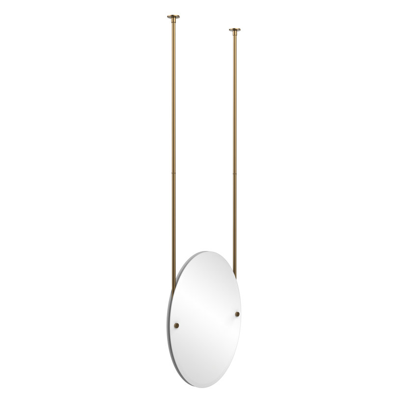 Gober Metal Wall Mirror, Brushed Bronze