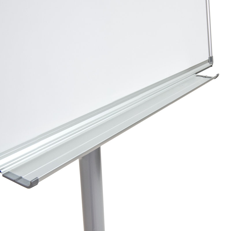Adjustable Height Magnetic Mobile Whiteboard and Flipchart Easel
