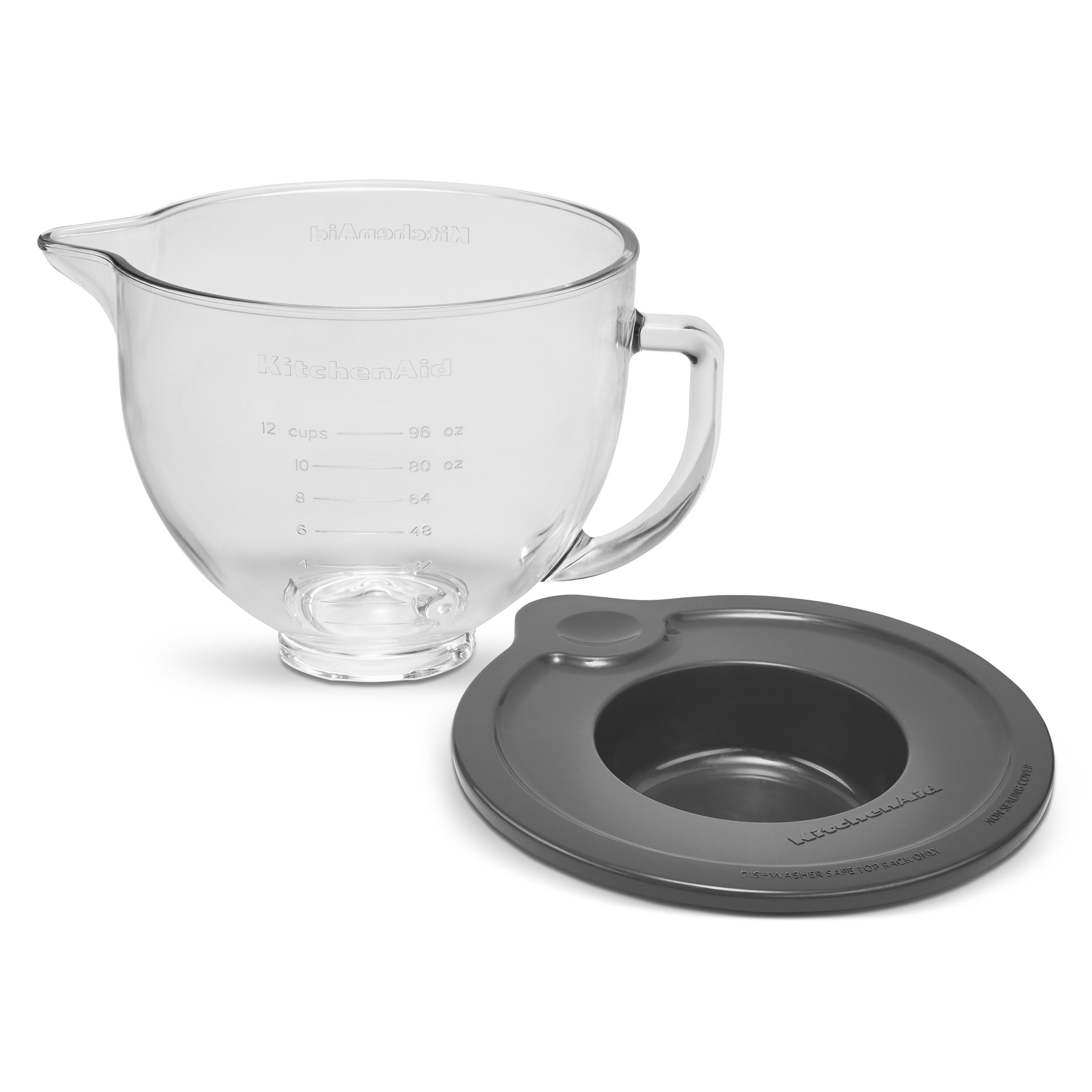 KitchenAid® 5 Quart Tilt-Head Glass Bowl with Measurement Markings & Lid &  Reviews