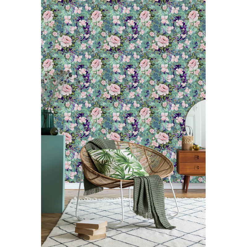 Carreau de papier peint auto-adhésif l 25 po, L 2,09 pi x L 18,75 pi