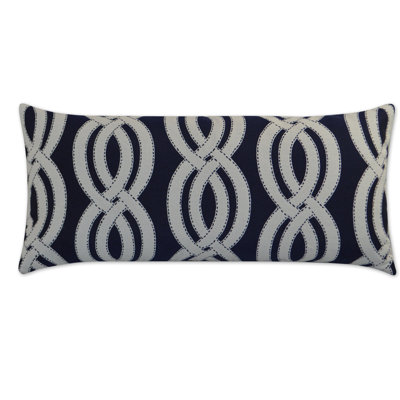 Sea Shore Geometric Outdoor Reversible Throw Pillow