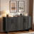 Modern Sideboard With Metal Handles And Geometric Line-1144817905