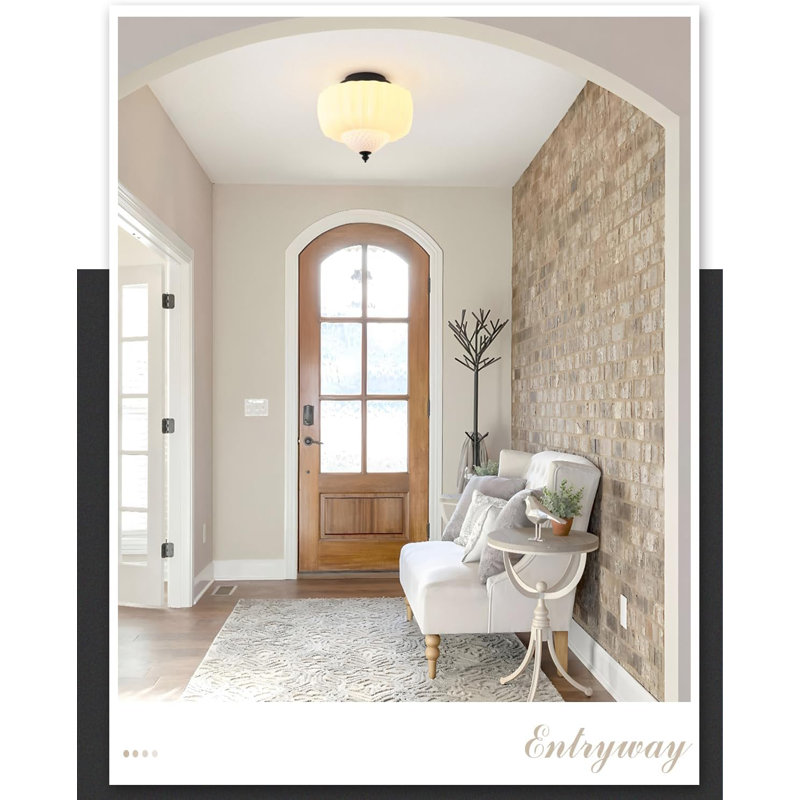 Milk White Glass Ceiling Light