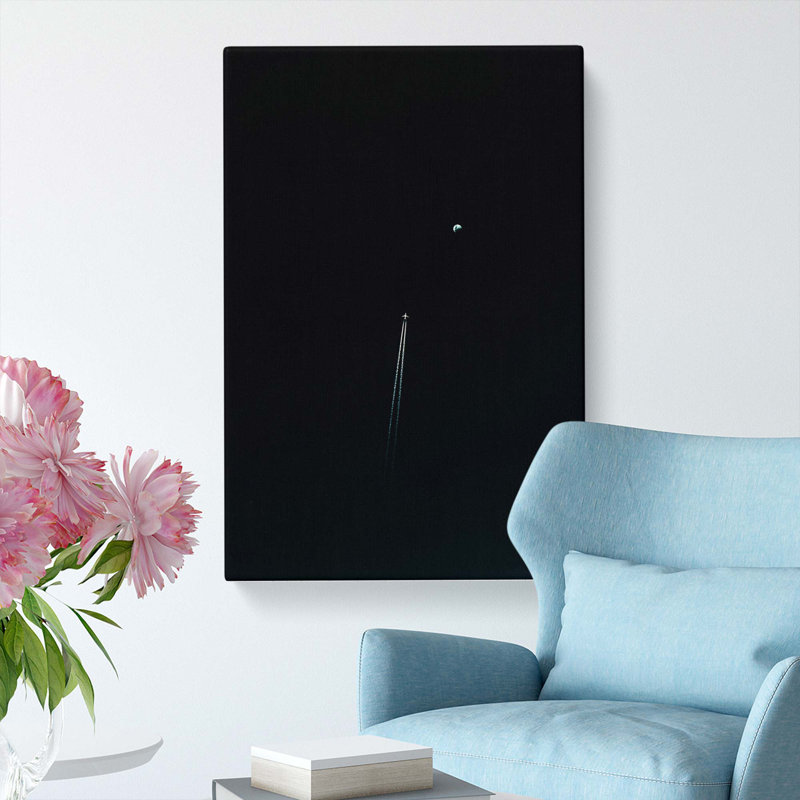 Airplane to the Moon - Wrapped Canvas, 50cm H x 35cm W x 3cm D