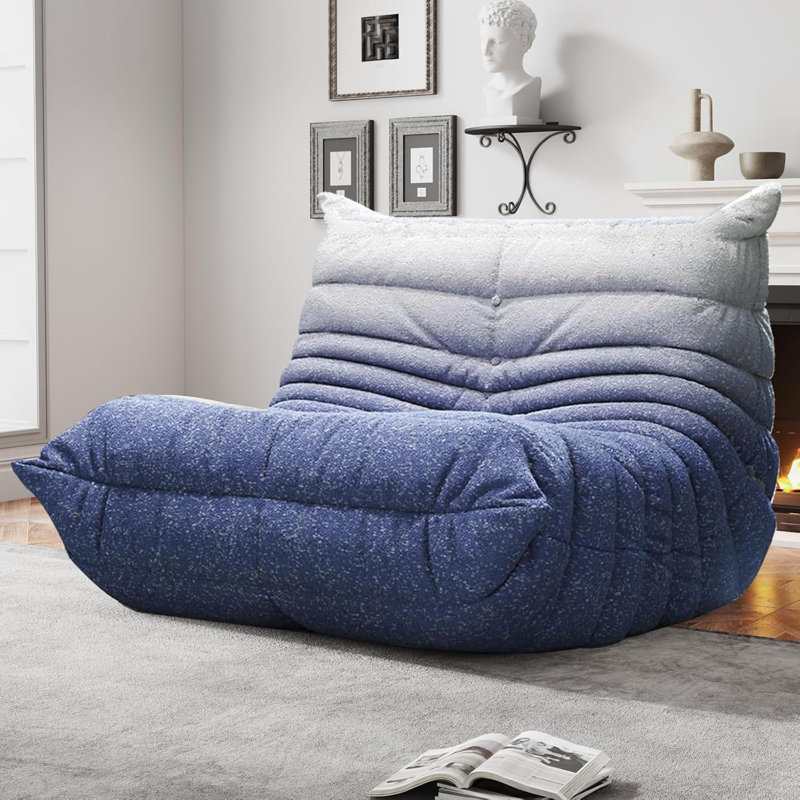 Bean Bag Chair, Fireside Chair, Large Bean Bag Chair For Adults, Bean Bag Chairs For Teens With High-Resilience Foam, Non-Slip Base Floor Lounge Sofa,Living Room (Single)