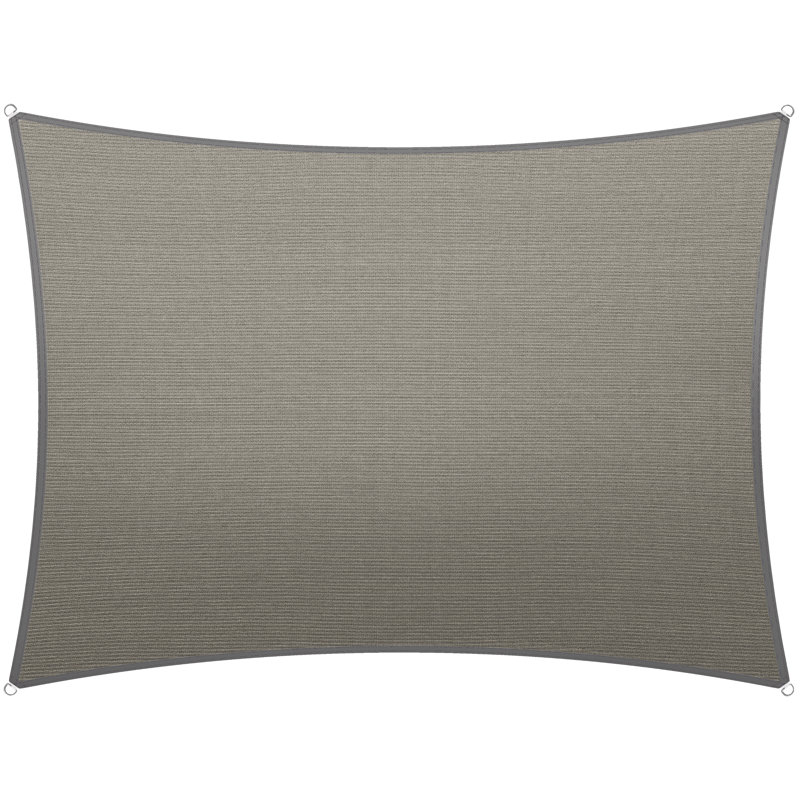 Toile d'ombrage rectangulaire ColorTree 12 pi x 16 pi - personnalisable, durable et résistante aux rayons UV, gris