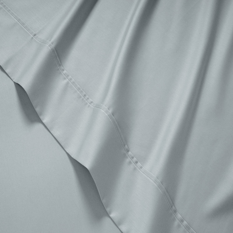 Kathy Ireland 500 Thread Count Tencel Cooling Cotton 4-Piece Sheet Set, Gray, Queen Sheet Set with 2 Pillowcases