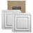 Genesis 2ft x 2ft White Icon Relief Ceiling Tiles - Easy Drop-in Installation – Waterproof, Washable and Fire-Rated - High-Grade PVC to Prevent Breakage - Package of 12 Tiles-56398022