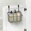 Ensemble de barre à serviettes et de panier de rangement sans installation, organisateur de style maison de campagne pour cuisine et salle de bain, fabrication en acier durable, paquet de 4