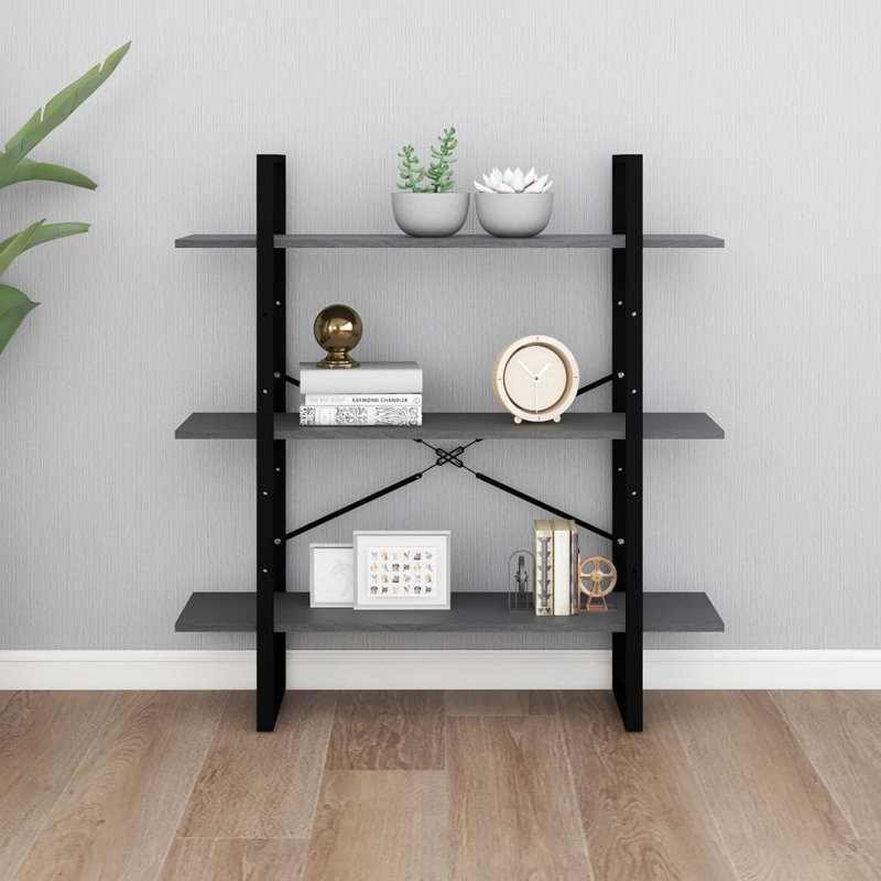 Armoire à livres vidaXL, H 41,3 po x l 39,4 po x P 11,8 po, Gris