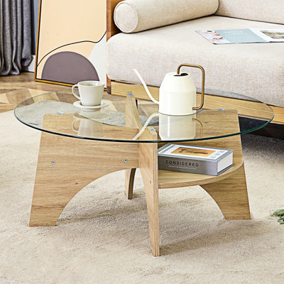 Round Tempered Glass Coffee Table