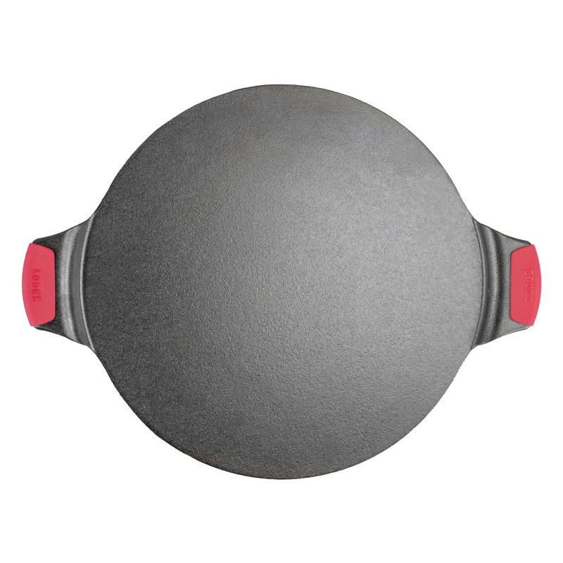 15" Cast Iron Pizza Pan W/Silicone Grip