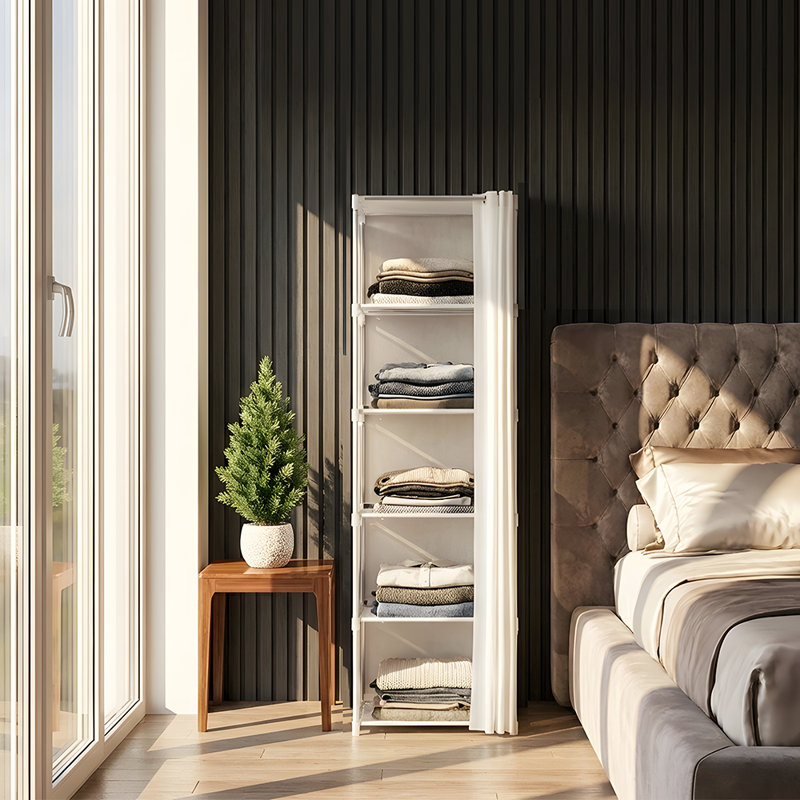 40cm Portable Wardrobe, White