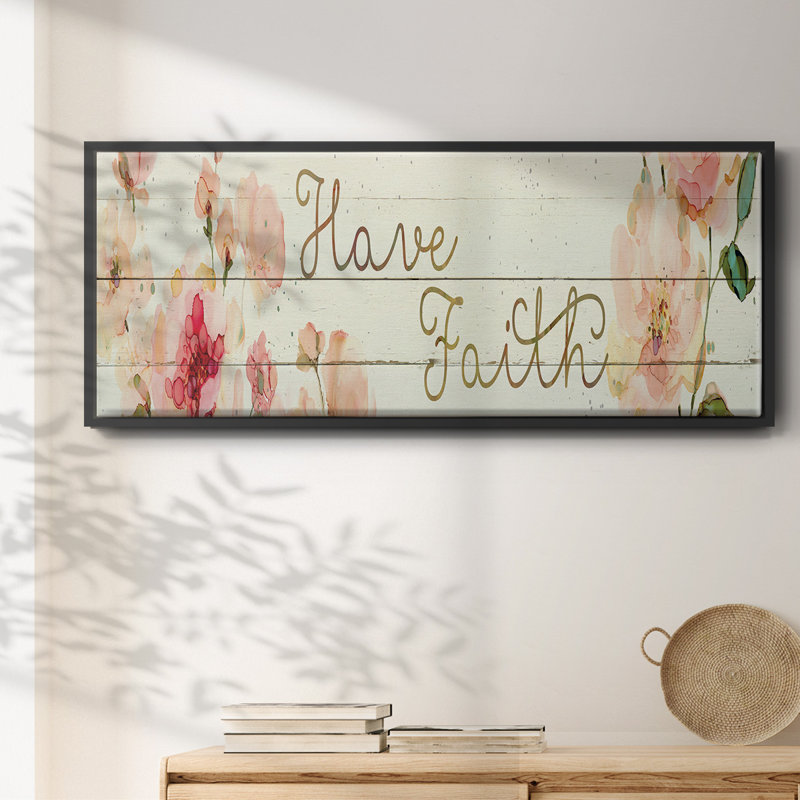 Have Faith- Framed Canvas, 8" H x 20" W