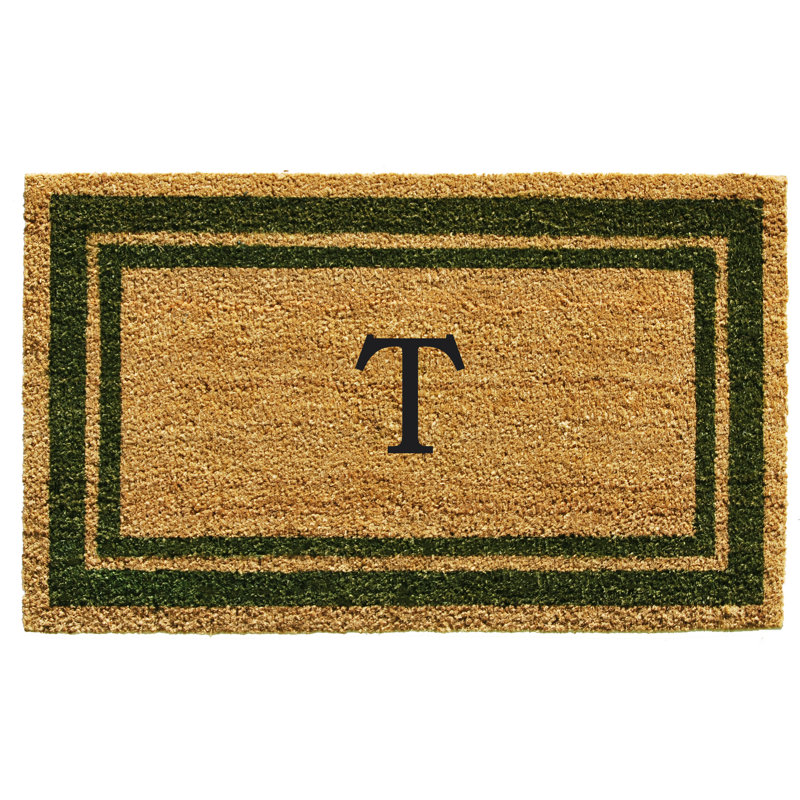 Tapis d'entrée antidérapant Stortz, Rectangle 2 pi x 3 pi, T, Vert sauge / brun
