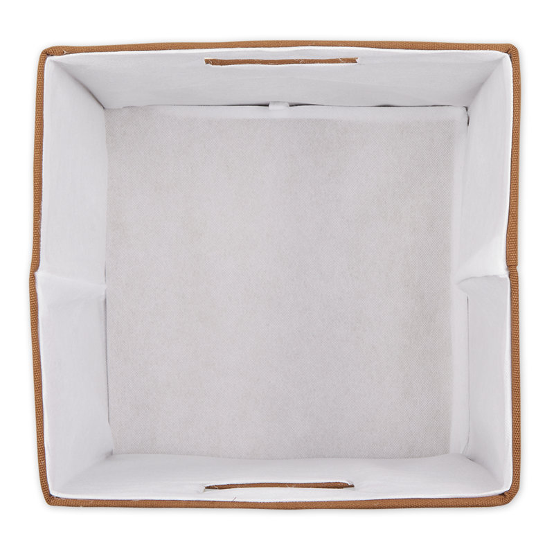 Cube ou bac en tissu, H 12,9 po x l 12,9 po x P 12,9 po, Jaune