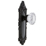 Grandeur Grande Victorian Plate Single Dummy with Fontainebleau Crystal Door Knob