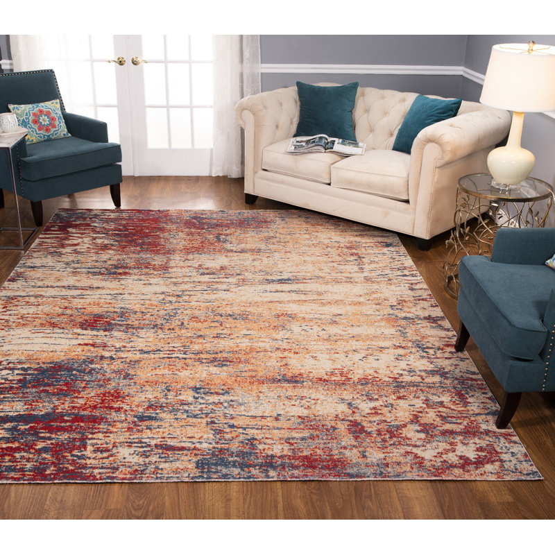 Matney Abstract Indoor Rug, Rectangle 5'3" x 7'6"