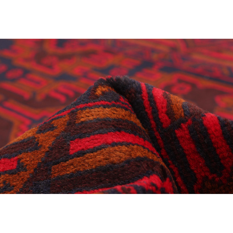 Tapis bleu foncé Teimani 3 pi 10 po x 7 pi 0 po