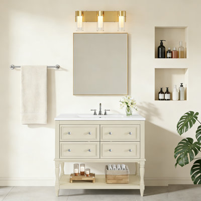 Bathroom Vanity And Lighting Set