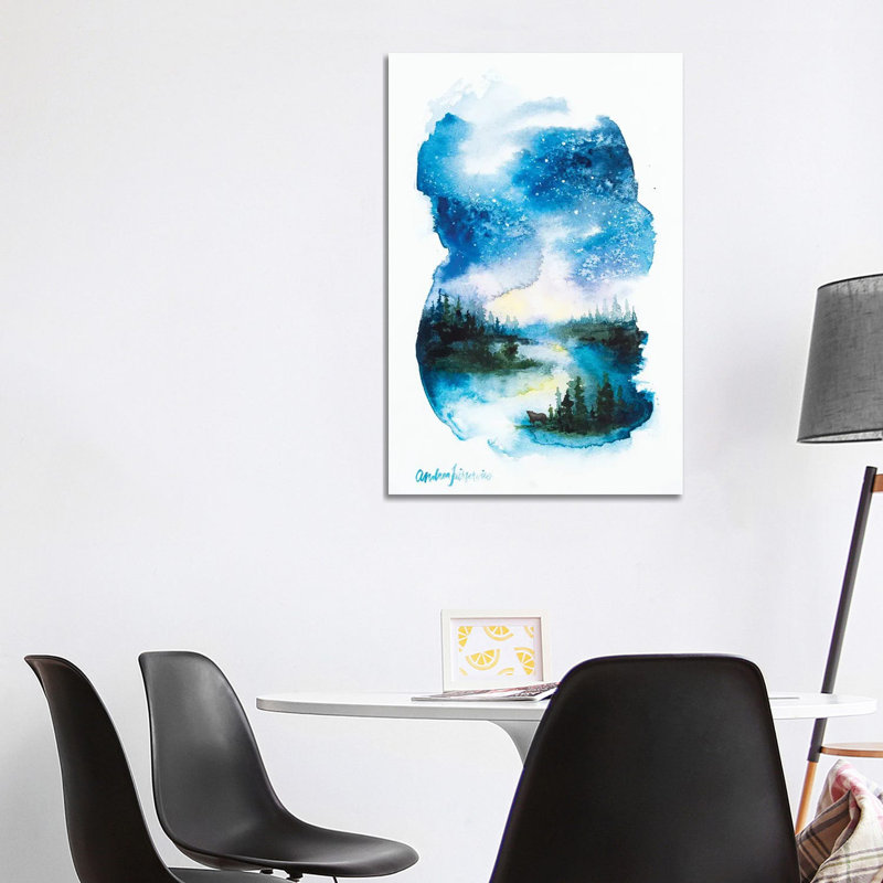 Night Reflections by Andrea Fairservice - Painting on Canvas, 101.6 cm H x 66.04 cm W x 3.175 cm D, Wrapped Canvas