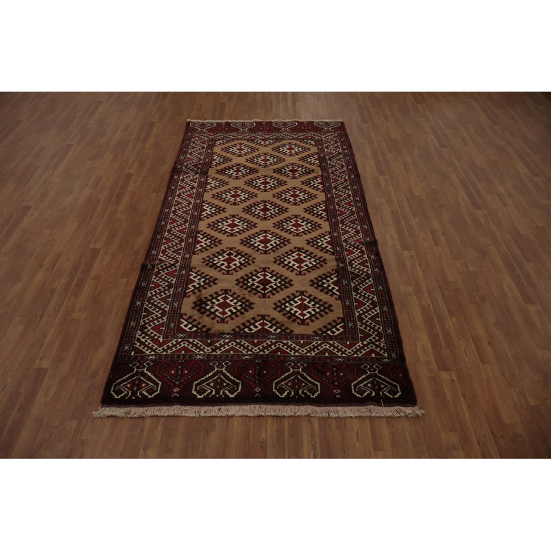Tapis turc à motif tribal dans des couleurs chaudes terreuses 5 x 11
