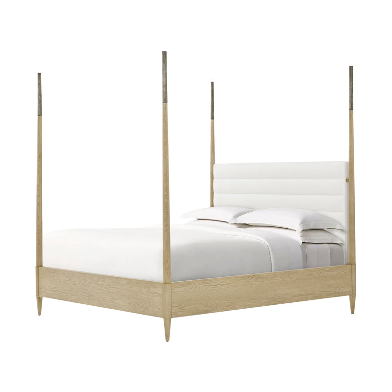 Balboa Upholstered Four Poster Bed, Queen