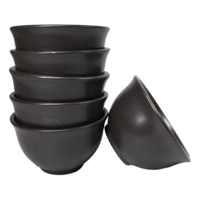 Pack Of 6 Crackle Green Midori Kannyu Ceramic Small Appetizer Rice Bowls 10oz