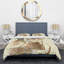 Gold Glam Squares VI - Ensemble de housse de couette abstrait - Microfibre de polyester-50573595-112917695
