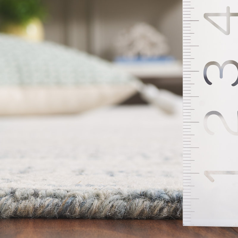 Cole Hand Tufted Wool Rug, Rectangle 2' x 3', Blue/Ivory