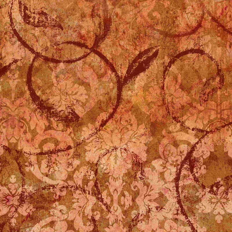 «Taupe Damask 2», impression sur toile tendue, H 12 po x l 12 po