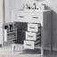 Meuble-lavabo de 30 pouces avec lavabo, armoire combinée avec tiroirs, structure solide, panneau de fibres à densité moyenne et lavabo en céramique durable-126233193