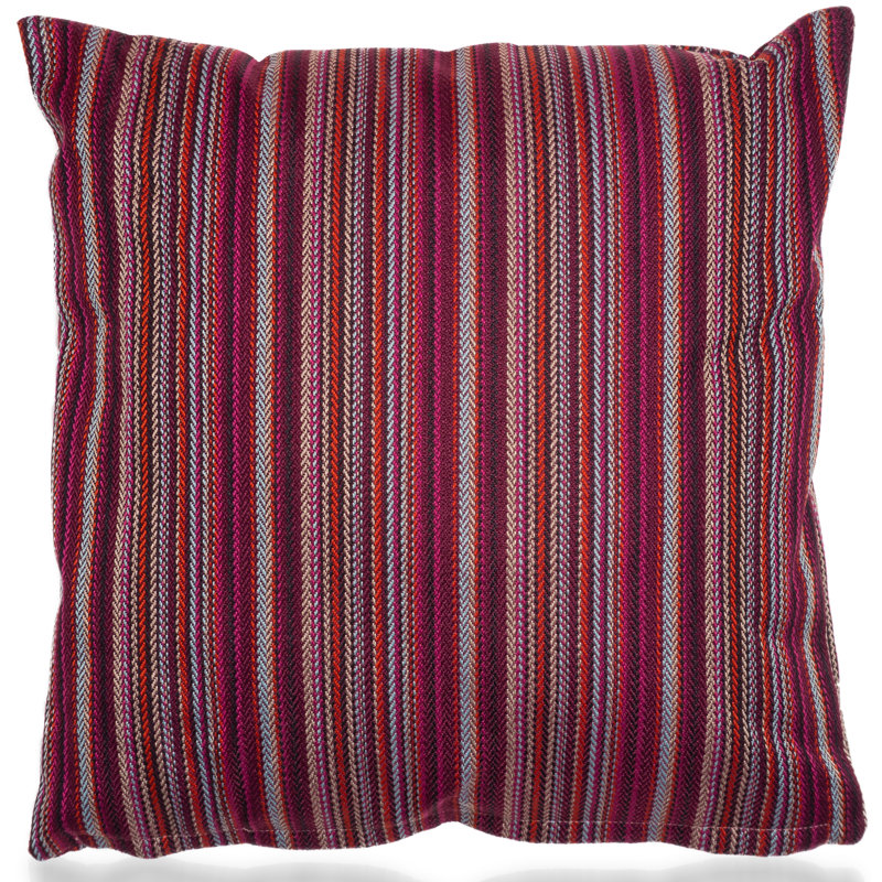 Aadi Plaid Square Throw Pillow Cover, Stripe